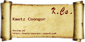 Kmetz Csongor névjegykártya