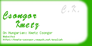 csongor kmetz business card